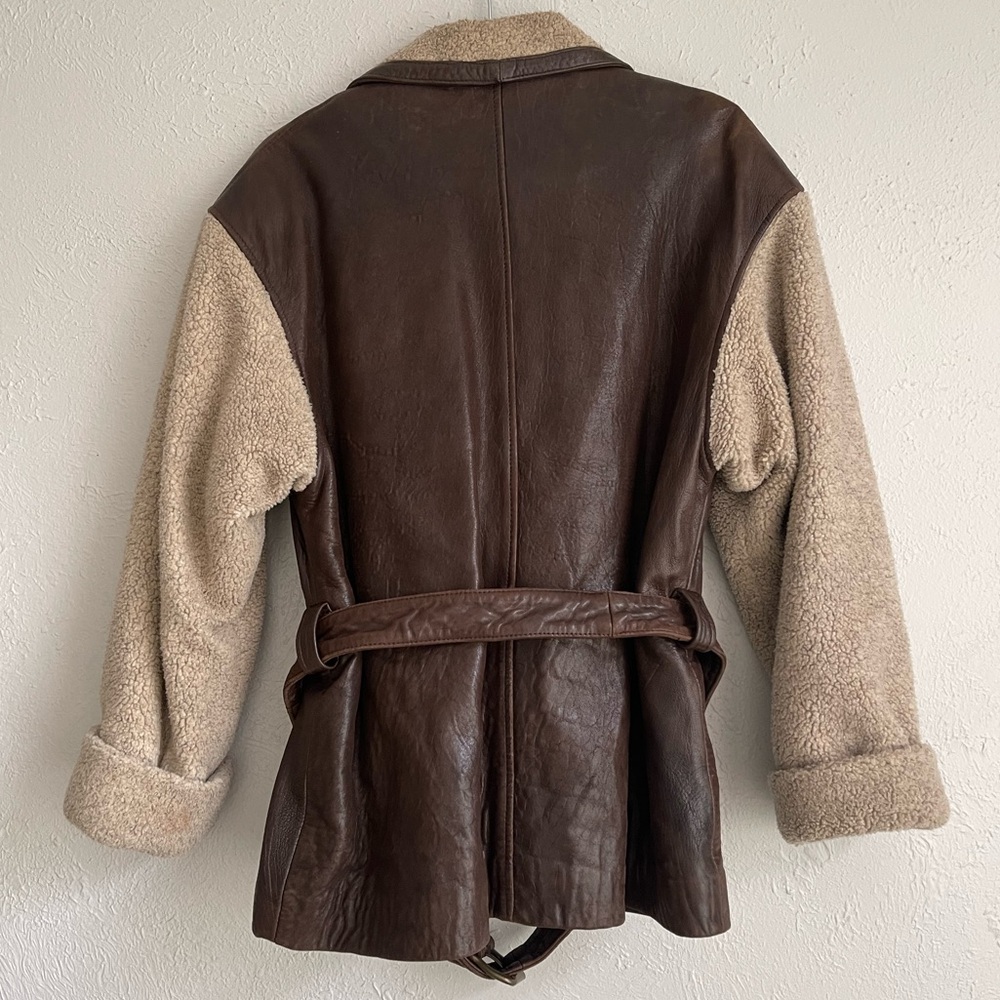 Vintage VAKKO Sport 100% Leather and Shearling Jacket - Picture 3 of 8